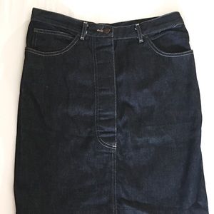 Rare Vintage 1980s Norma Kamali Denim Mini Skirt